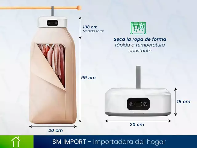 Secador para Ropa - Portatil - Practico y Rapido