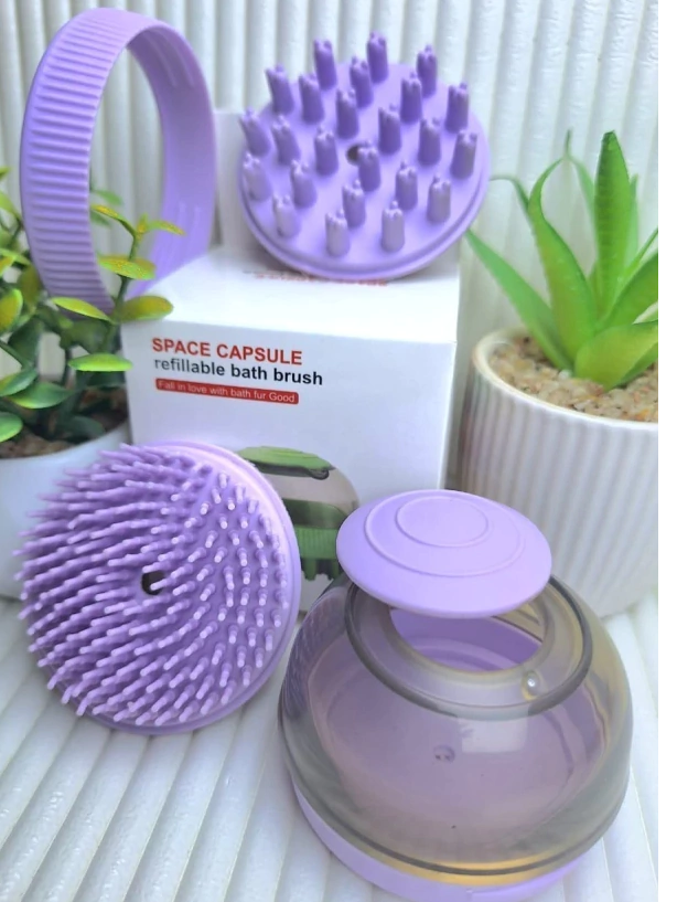 CEPILLO PARA MASCOTAS 2 EN 1 C/DISPENSADOR DE SHAMPOO