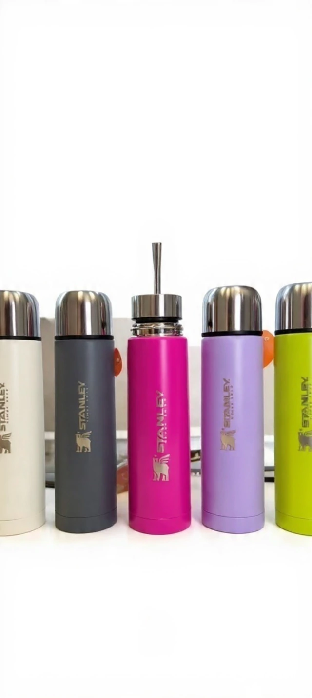 Mate Listo Autocebante Premium - Doble Capa de Acero - Ideal para el Auto y Viajes