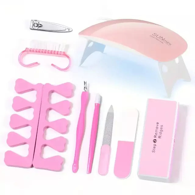 KIT - Juego de manicura, Taladro eléctrico USB para uñas, Kit de lima