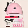 KIT - Juego de manicura, Taladro eléctrico USB para uñas, Kit de lima